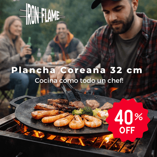 IronFlame 32cm - Eleva tus preparaciones a gas, parrilla y camping