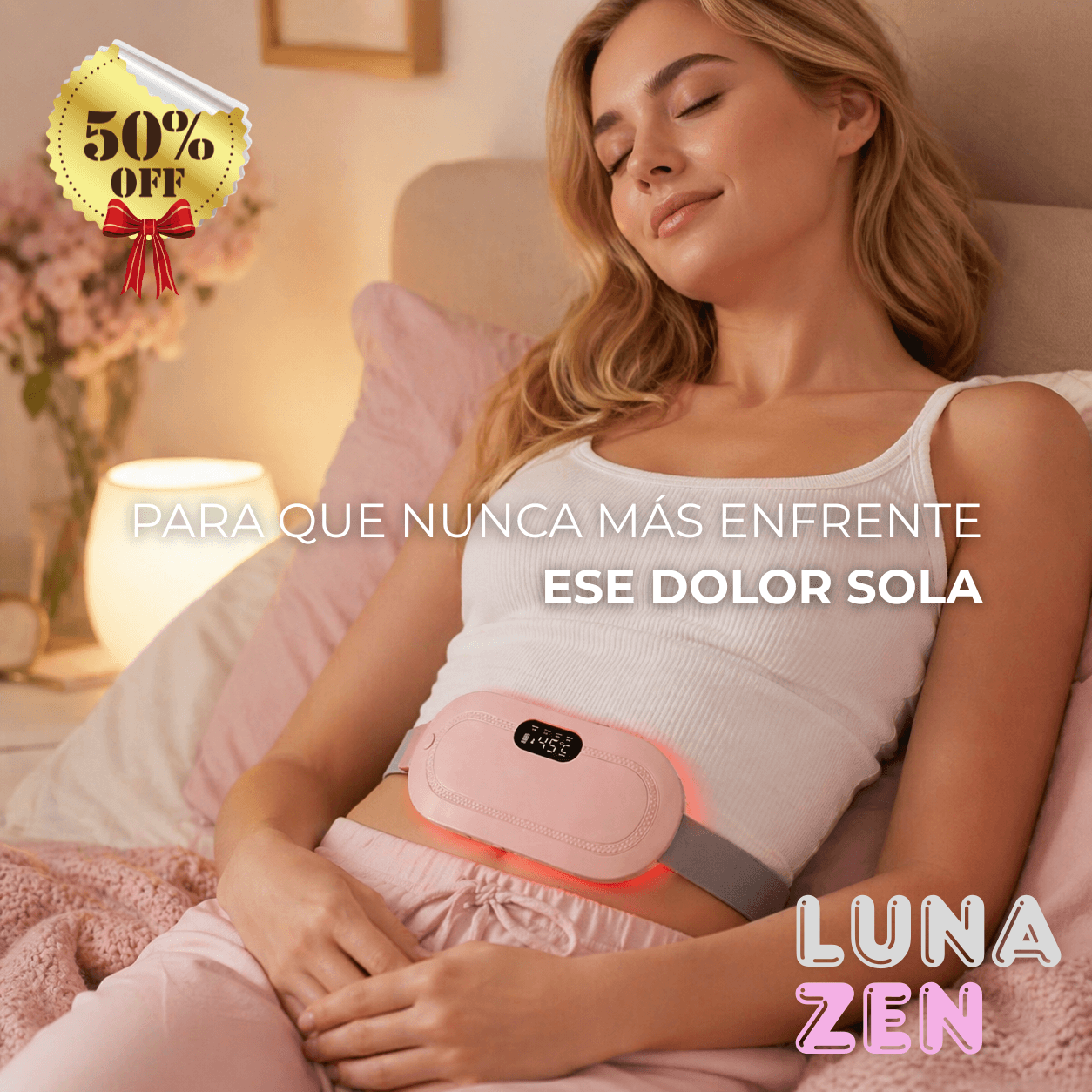 LunaZen — Alivia sus calambres en segundos, sin pastillas ni cables